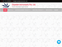 Tablet Screenshot of chandakinstruments.com